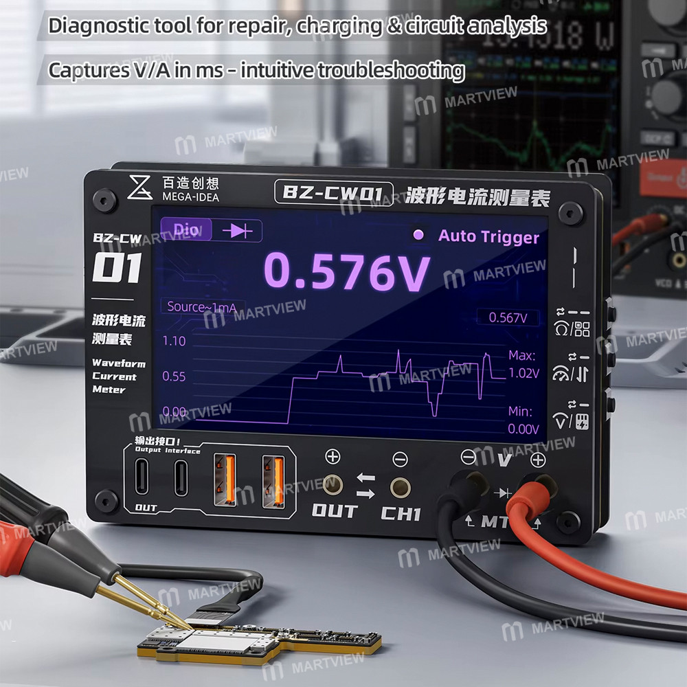 mega idea-bz-cw01-waveform-current-meter-with-waveform-detection-and-host-computer-functions-9