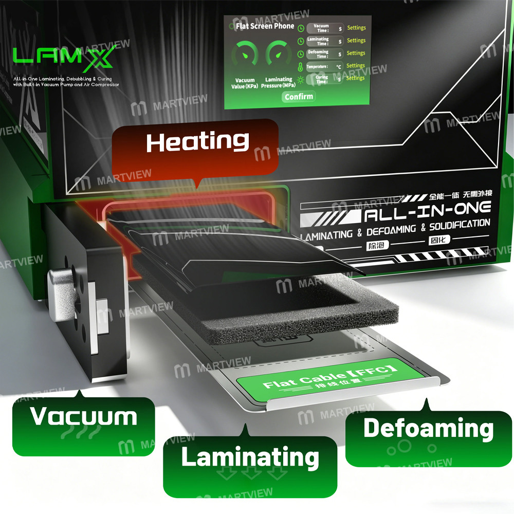 2uul dl01-8-inch-all-in-one-debubbling-curing--laminating-machine-with-built-in-vacuum-pump-and-air-