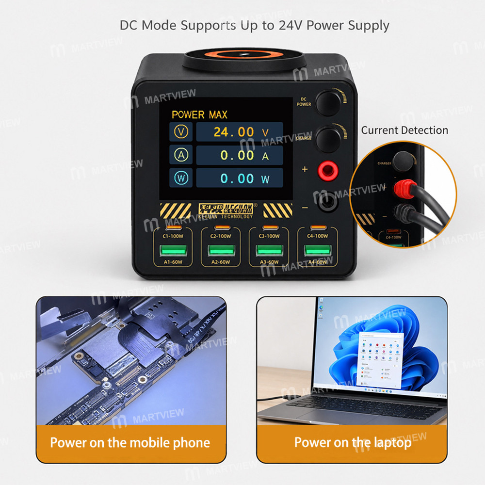 keguan kg-d8-pro-dual-mode-dc-power-supply-fast-charging-station-supports-15w-wireless-charging-5