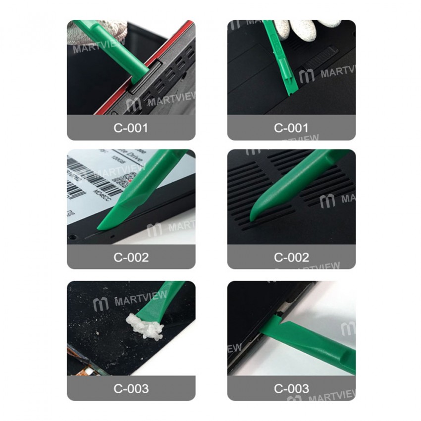 Relife RL-049C 10-in-1 High Hardness Bilateral Multifunctional Plastic Dismantling Rod Set
