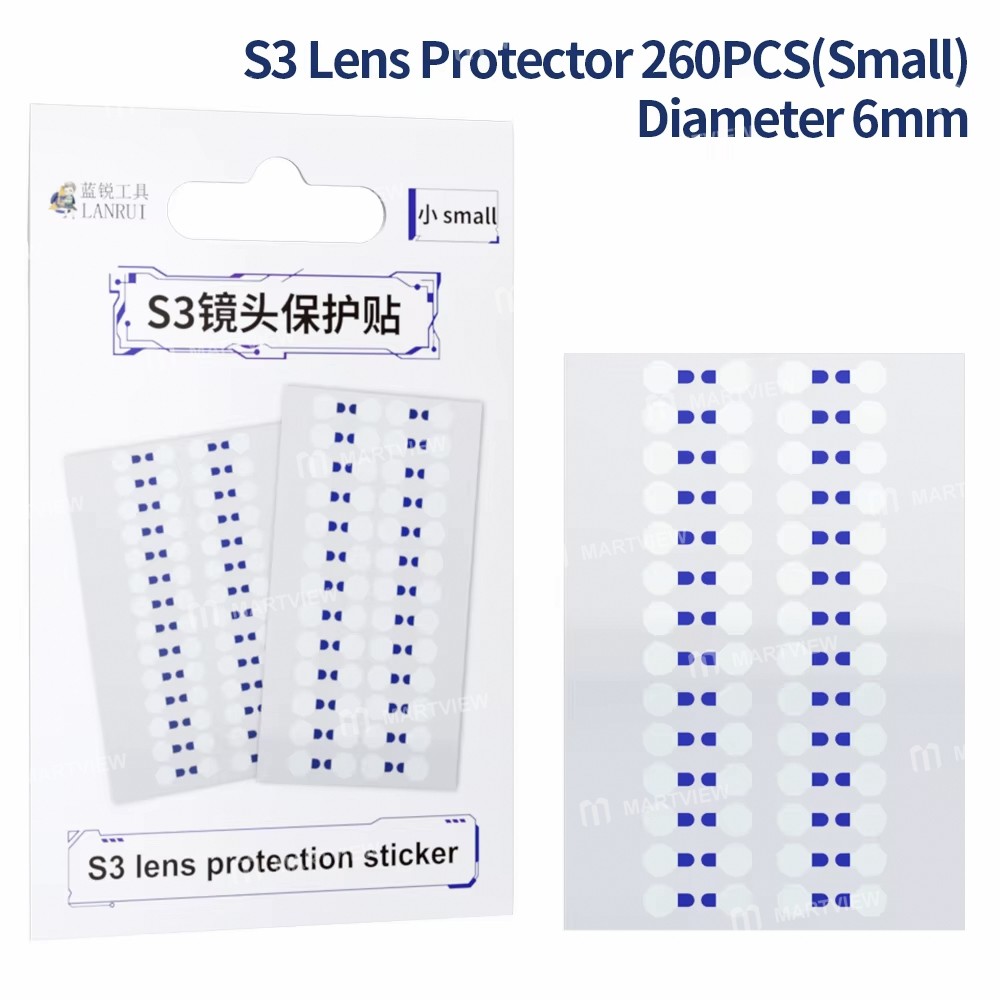 lanrui s3-6mm-12mm-phone-camera-all-round-green-dust-proof-protective-sticker-7