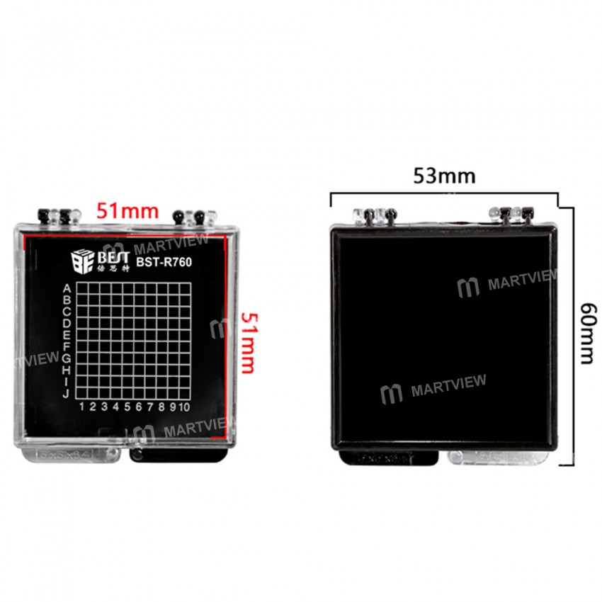 BST-R760 Mini Anti-static Transparent Self-adsorbing Chip Plastic Box for CPU Component Storage