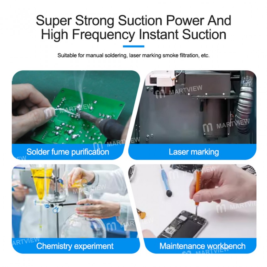 sunshine ss-6605-strong-suction-smoke-purifier-for-mobile-phone-pcb-welding-repair-8