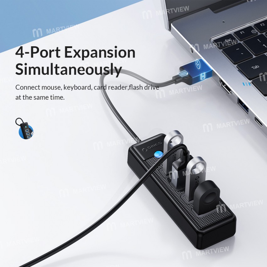 orico pw4u-u3-4-ports-high-speed-mini-splitter-usb-30-5gbps-hub-9