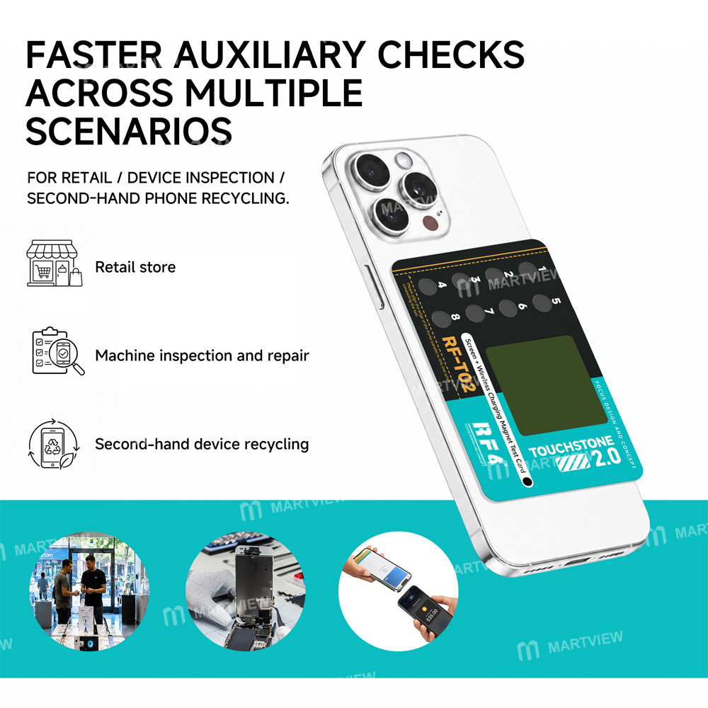rf t02-2-in-1-dual-detection-card-for-original-screen-identification-magnetic-ring-detection-7