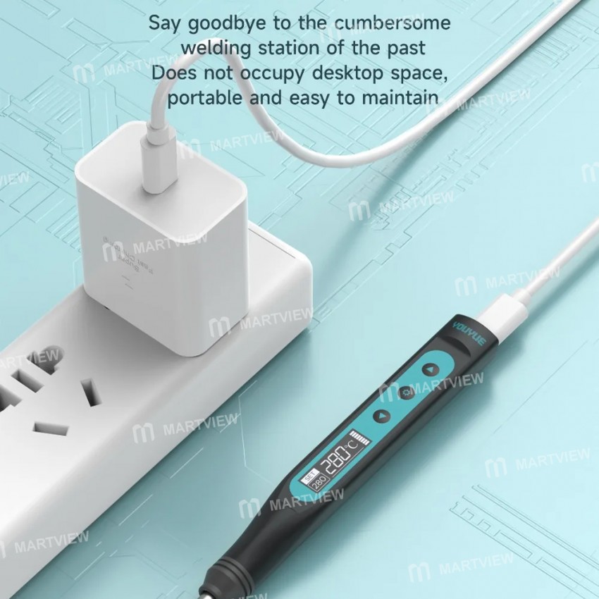 uyue t12s-usb-portable-65w-electric-soldering-iron-with-smart-sleep-for-mobile-phone-pcb-repair-5