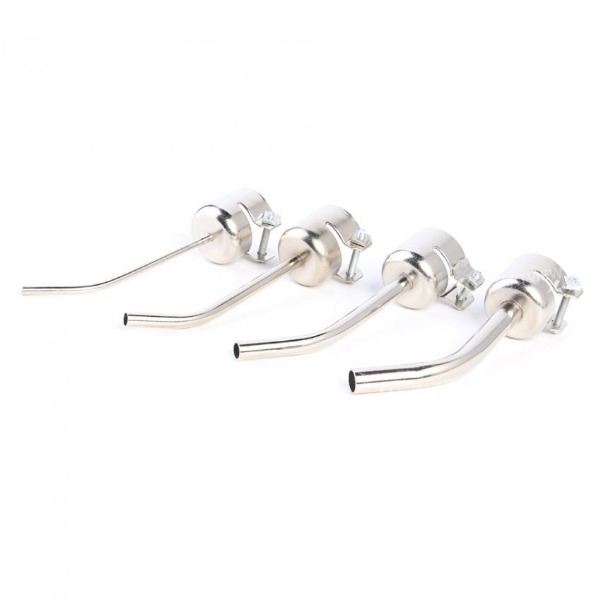 3/5/8/10mm Stainless Steel Curved Heat Gun Nozzles for 850 Hot Air Soldering Rework Station