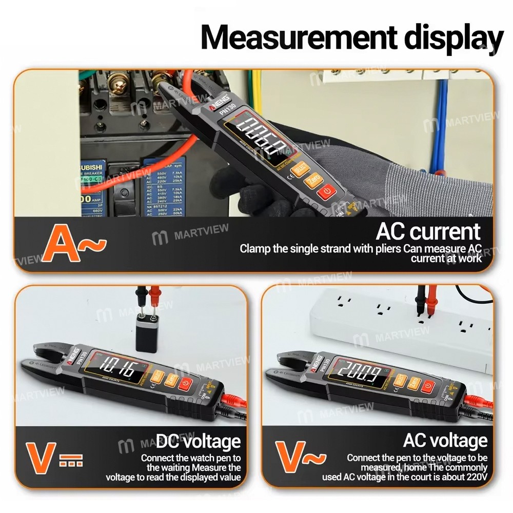 aneng pn130-100a-color-display-u-type-clamp-plier-multimeter-with-ncv-capacitor-detect-5