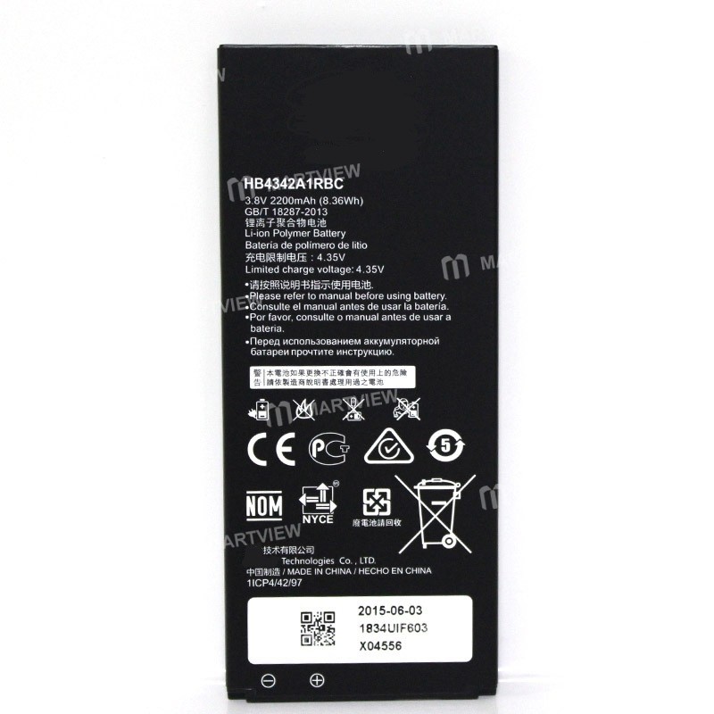 Battery Replacement for Huawei Y6 / Y5-II / Honor 4a Use (HB4342A1RBC / 2200mAh) - grade AAA quality