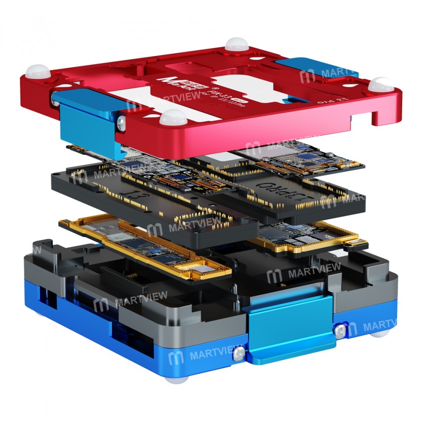 MaAnt FIX-13 4-in-1 Motherboard Layered Test Fixture for iPhone 13 / 13 Mini / 13 Pro / 13 Pro Max