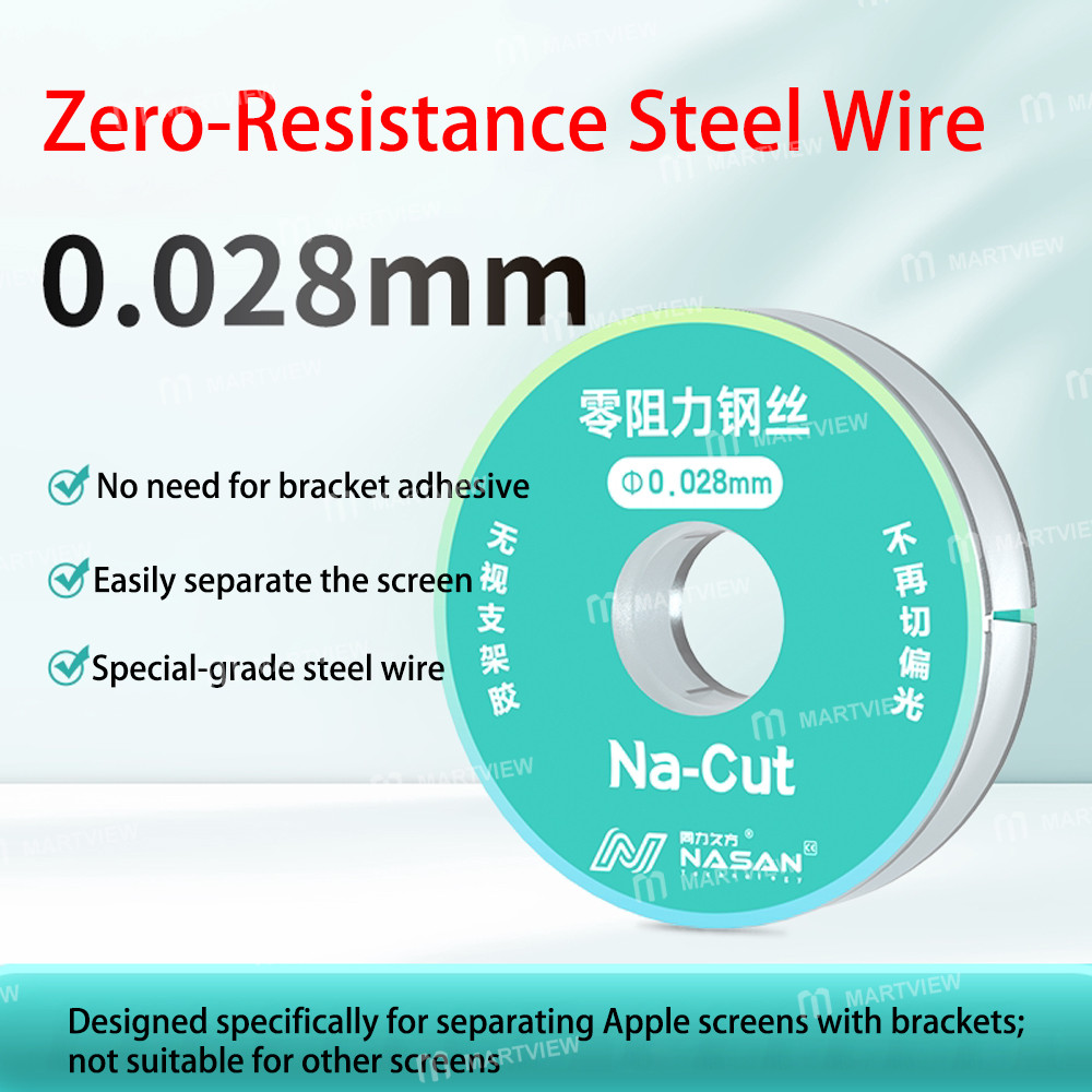 nasan na-cut-50m-0028mm-ultra-fine-zero-resistance-steel-wire-specifically-for-separating-apple-scre