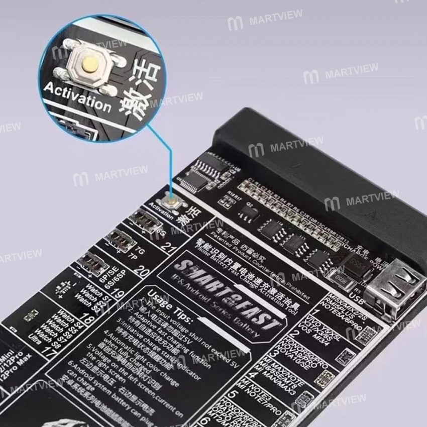 oss w209-pro-v9-battery-charging-activation-board-for-iphone-6-to-15pro-max-and-android-phone-6
