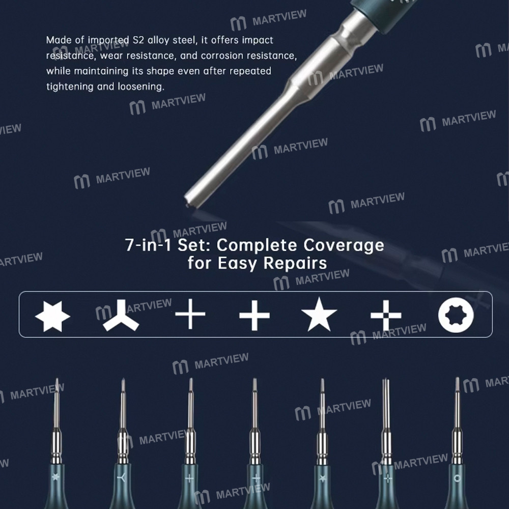 jcid s1-e-7-in-1-magnetic-precision-s2-alloy-2d-screwdriver-set-support-iphone-17-series-8