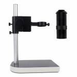 Microscope Camera Adjusting Lifting Bracket Rotating Table Bracket Holder with 130X C-mounting Lens