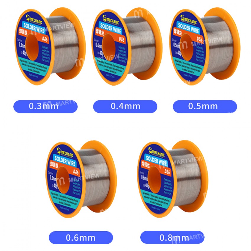 Mechanic DS6 0.3 / 0.4 / 0.5 / 0.6 / 0.8mm No-clean 40g Rosin Core Welding Tin Wire