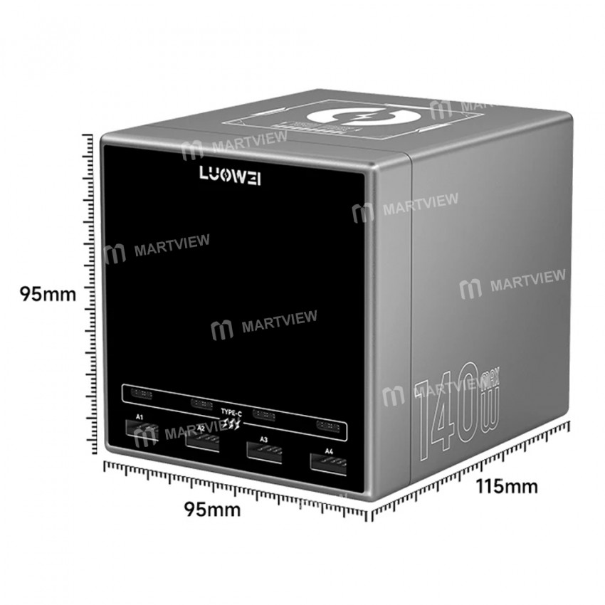 luowei lw-u1-140w-raptor-8-ports-usb-type-c-charger-station-with-wireless-charging-17