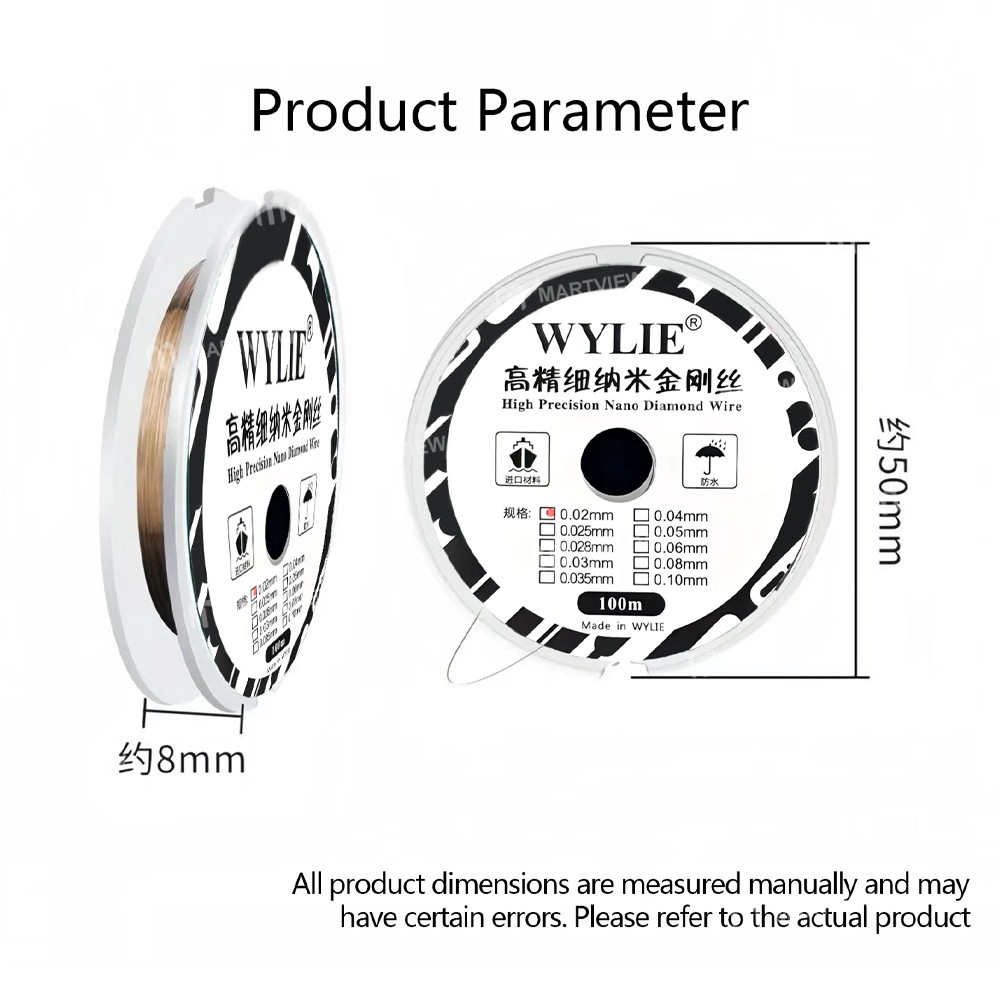 wylie 100m-high-hardness-special-nano-cutting-diamond-wire-for-screen-separation-6