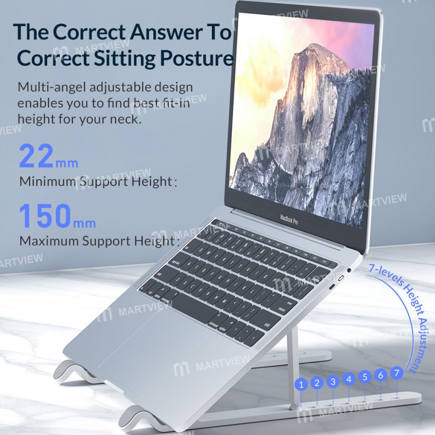 Orico PFB-A23 / A24 Portable 7-speed Adjust Foldable ABS / POM Laptop Stand for MacBook Tablets