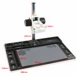 Continuous Zoom Trinocular Stereo Microscope Big Workbench with 34MP 2K HDMI USB Camera and 1 / 2 CT