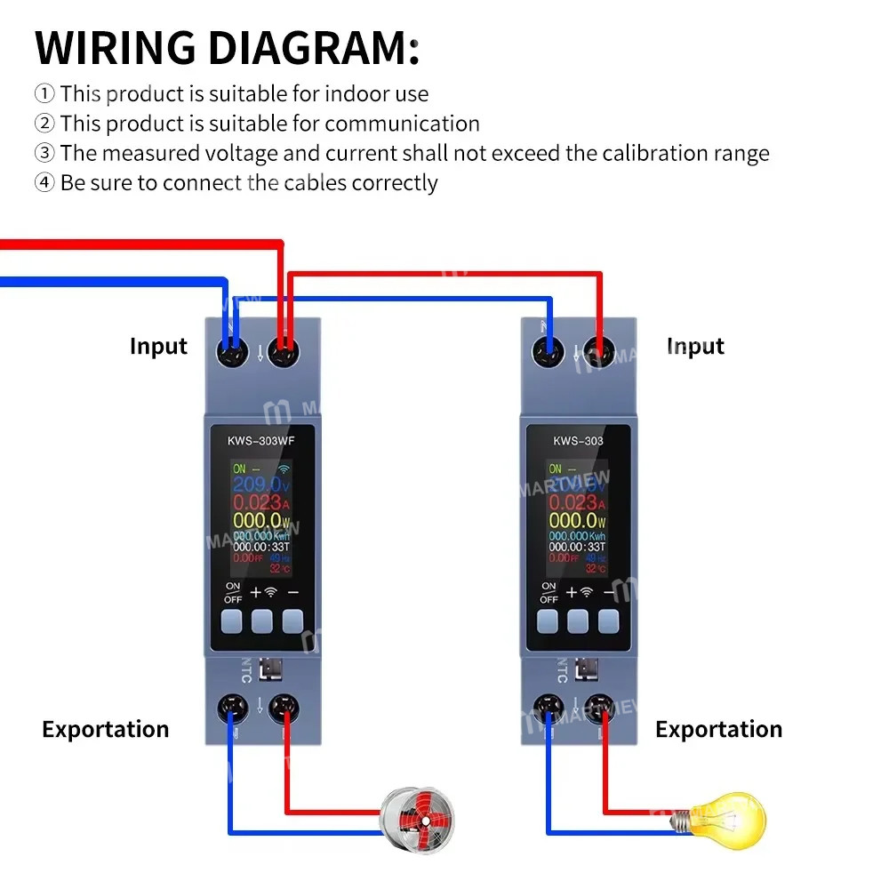 kws 303-series-multifunctional-rail-mounted-voltage-current-meter-with-power-off-protection--wifi-fu