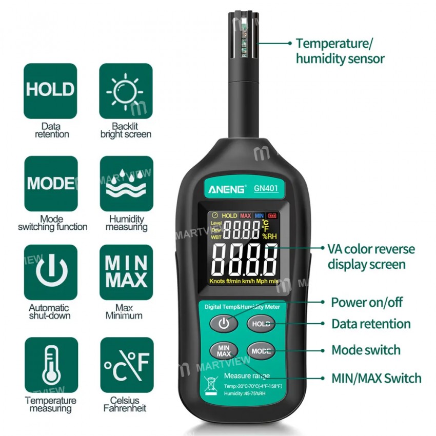 aneng gn401-handheld-multi-scene-measurement-precision-digital-temperature-humidity-meter-1