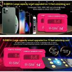 Replacement r sim 14 large capacity smart upgraded ios13 system quick sim unlock card