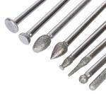 1/8 inch Shank Diamond Grinding Head Set for Electric Polisher - 50Pcs