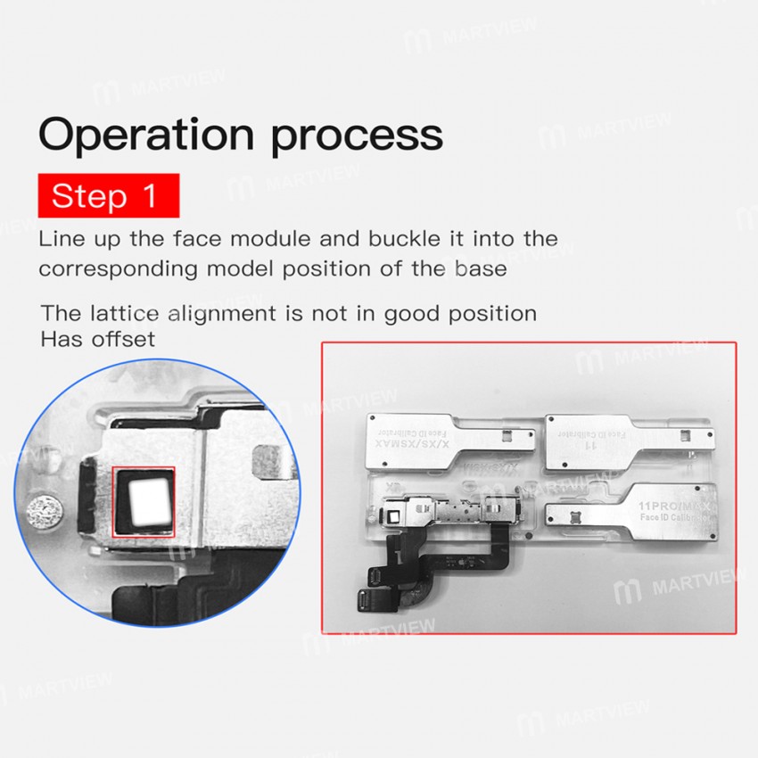 i2C 7in1 Lattice Alignment Calibratior Face ID Camera Flex Cable Repair Alignment Fixture Holder for