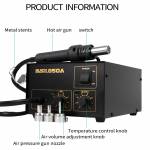 Quick 850A 850A+ 220V SMD Rework Station Hot Air Gun Desoldering Tool Repair Station
