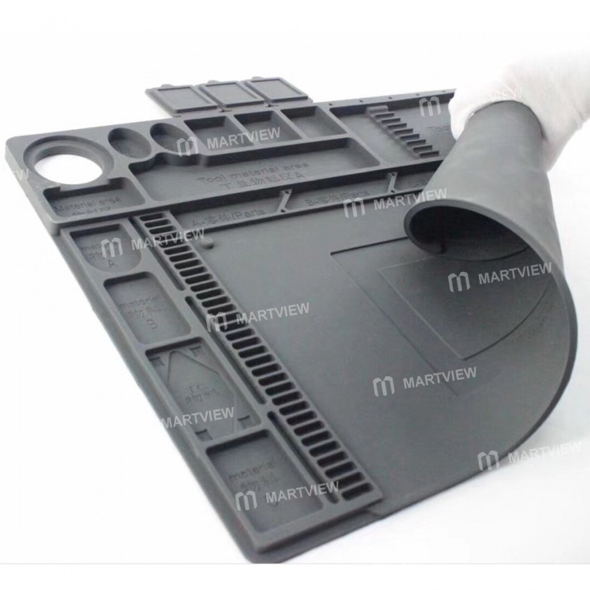 WL W-168 Soldering Repair Maintenance Platform Heat Insulation Silicone Station Pad Multifunction El
