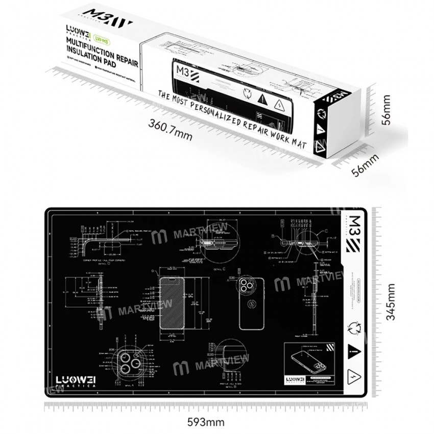 luowei lw-m3-27-inch-large-high-temperature-resistance-multifunction-repair-insulation-pad-7