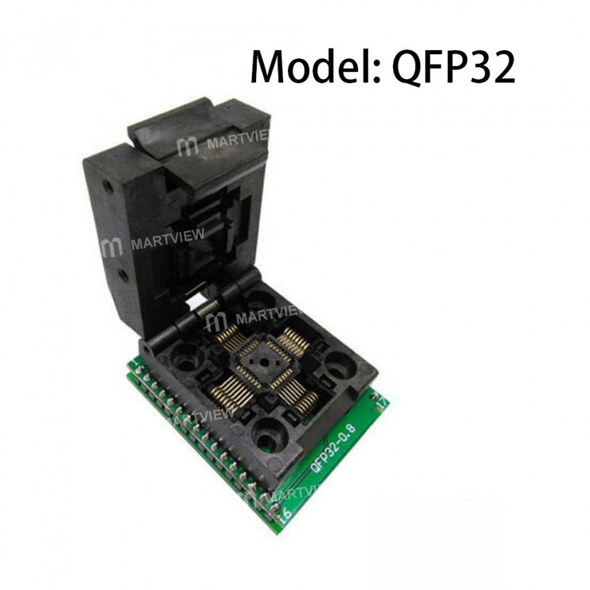 QFP48 to DIP48 and QFP32 to DIP32 Clamshell Programmer Burning Socket