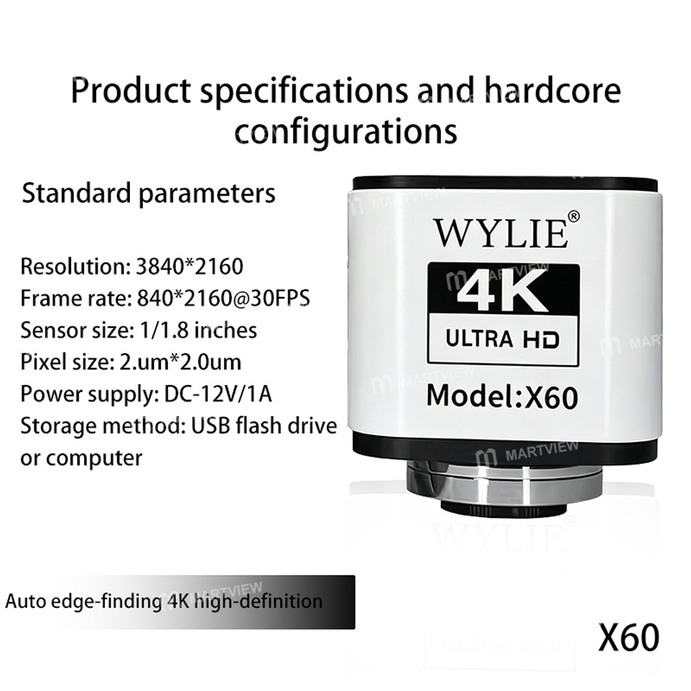 wylie x60-hdmiuvc-4k-ultra-hd-microscope-industrial-camera-with-integrated-measurement-system-8