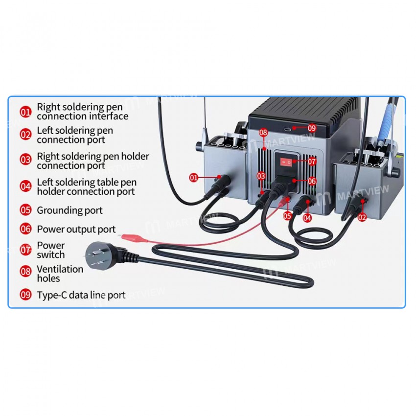 Aixun T420D 200W T245 / T210 / T115 High-precision Intelligent Double Soldering Station for PCB BGA