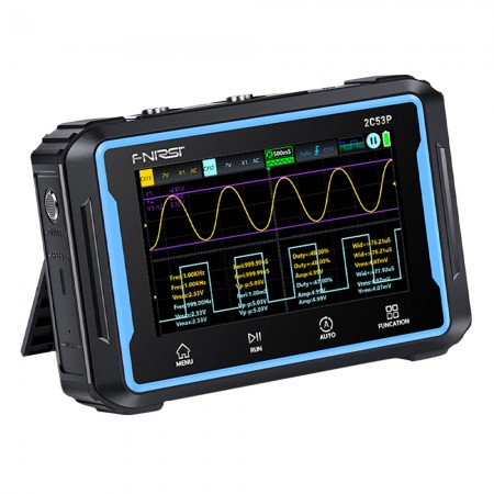 Fnirsi 2C53P Handled 3-in-1 Digital Oscilloscope Multimeter Signal Generator with Touch Screen