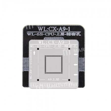 WL High-Quality A9 CPU Upper Tin Plate Steel Net BGA Reballing Stencil with Fixed Plate for iPhone 6S / 6S Plus