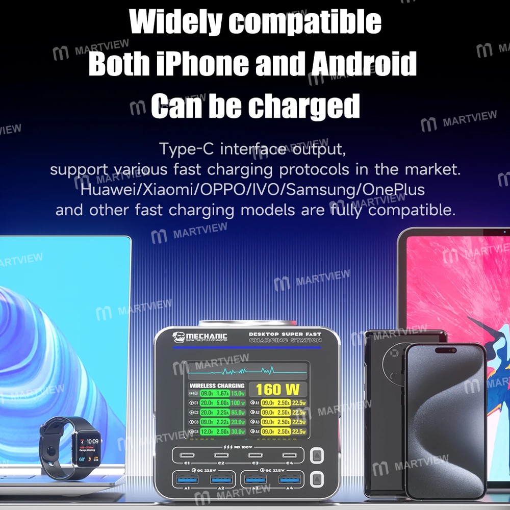 mechanic g-power-160w-gan-desktop-fast-charging-station-with-15w-magnetic-fast-charging-11