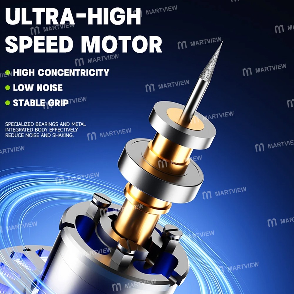 luowei lw-p3-speed-adjustable-intelligent-electric-polishing-pen-with-8pcs-grinding-heads-3