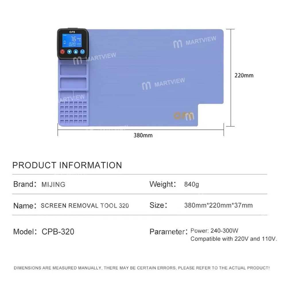 mijing new-style-cpb-320-lcd-screen-separator-heating-platform-for-mobile-phones-and-tablets-6
