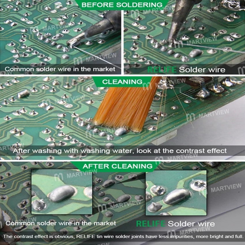 Relife RL-441 / 442 High Purity 0.3 / 0.4 / 0.5 / 0.6mm Medium Temperature Active No-clean Tin Wire