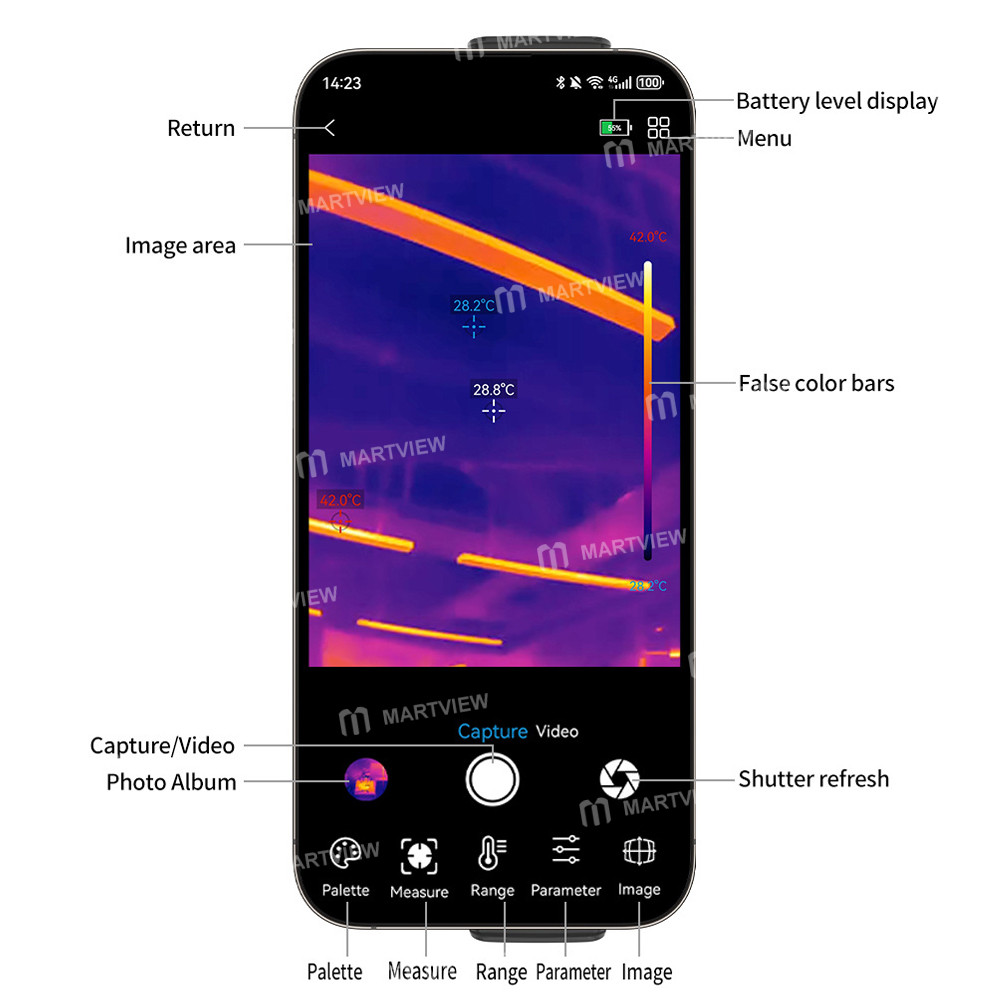 tooltop t9-wireless-wifi-thermal-imaging-camera-with-visible-light-compatible-with-android-ios-11