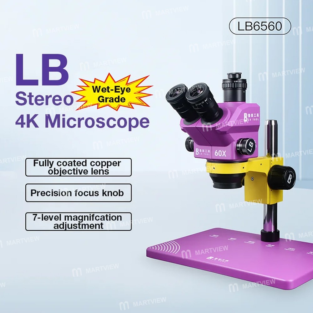 luban lb-6560-65-60x-wet-eye-grade-stereo-continuous-zoom-4k-trinocular-microscope-with-big-base-2