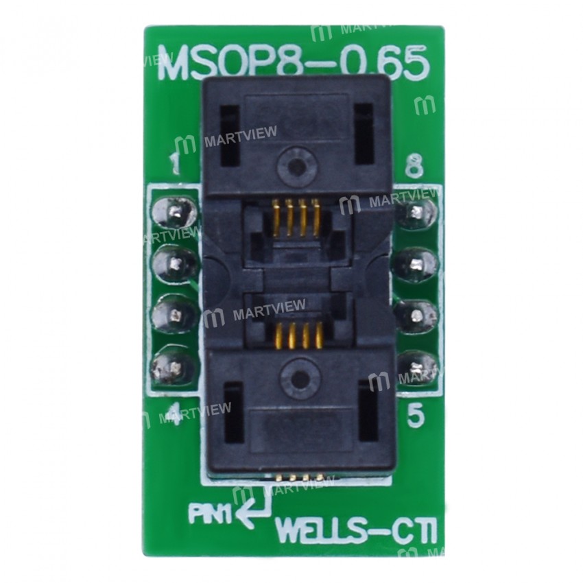 MSOP8 to DIP8 Programming Socket for 0.65mm Lithium Battery Protection IC