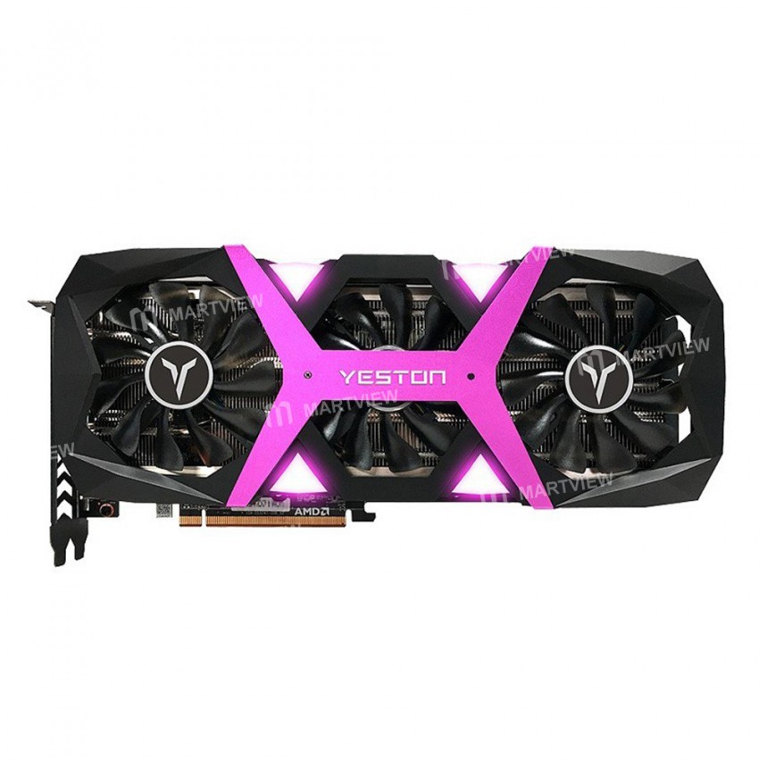 Yeston RX6600XT 8G / 128bit / GDDR6 PA Gaming Graphics Card with 3 Large Size Fans and Breathing Lig