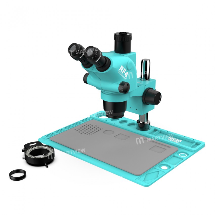 RF4 RF-6565TVD2 6.5-65X Adjustable Trinocular Zoom Stereo Microscope Workbench