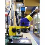 MECHANIC MC75T-B1 7-45X Trinocular Stereo Microscope With Camera Display Big Base Extension Holder L