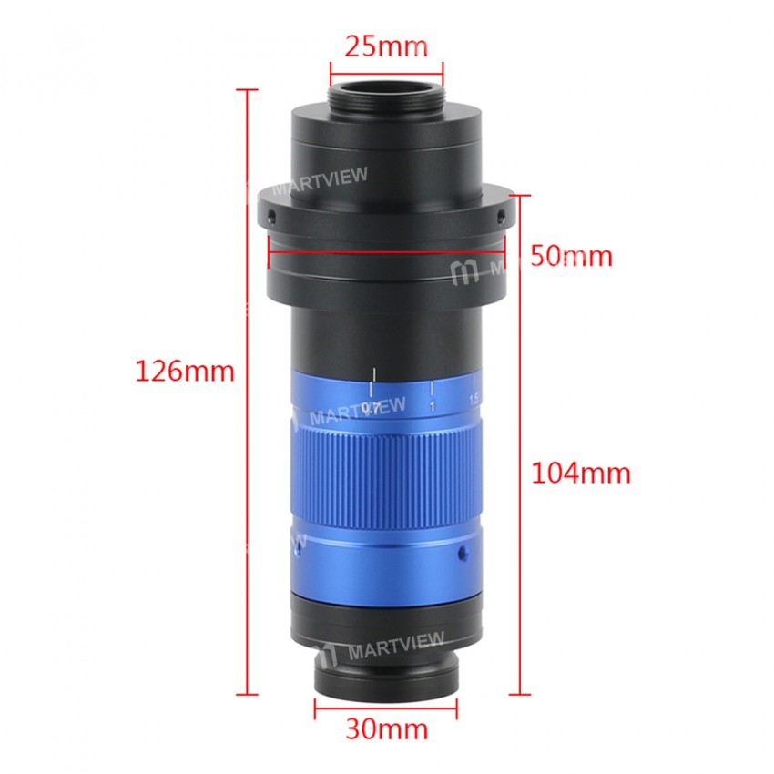 0.7X-5.6X Adjustable Continuous Magnification 300X 450X 600X Zoom C-mount Monocular Lens Suitable Fo
