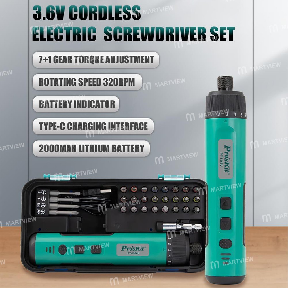 proskit pt-1366u-36v-cordless-71-gear-torque-adjustment-electric-screwdriver-set-3