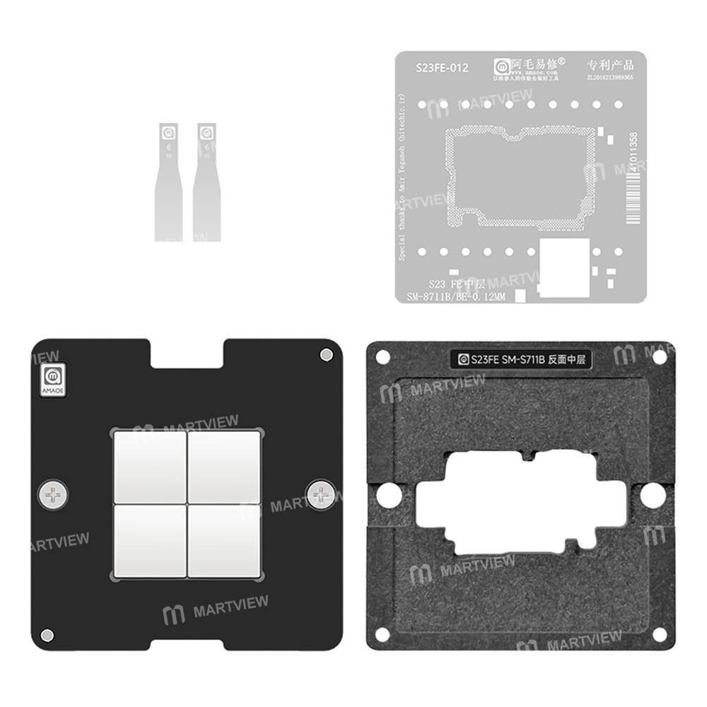 amaoe reverse-middle-layer-bga-reballing-stencil-platform-set-for-samsung-s23-fe-sm-s711b-1