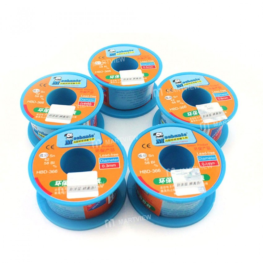 Mechanic HBD-366 100g 0.3mm 0.4mm 0.5mm 0.6mm 0.8mm Tin Solder Wire Lead-Free Solder Melt Rosin Core